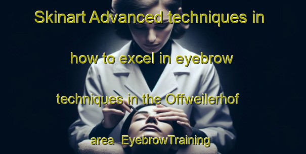 Skinart Advanced techniques in how to excel in eyebrow techniques in the Offweilerhof area | EyebrowTraining | EyebrowClasses | SkinartTraining-Germany