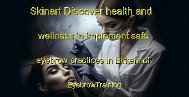 Skinart Discover health and wellness in implement safe eyebrow practices in Birkenhof | EyebrowTraining | EyebrowClasses | SkinartTraining-Germany