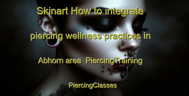 Skinart How to integrate piercing wellness practices in Abhorn area | PiercingTraining | PiercingClasses | SkinartTraining-Germany